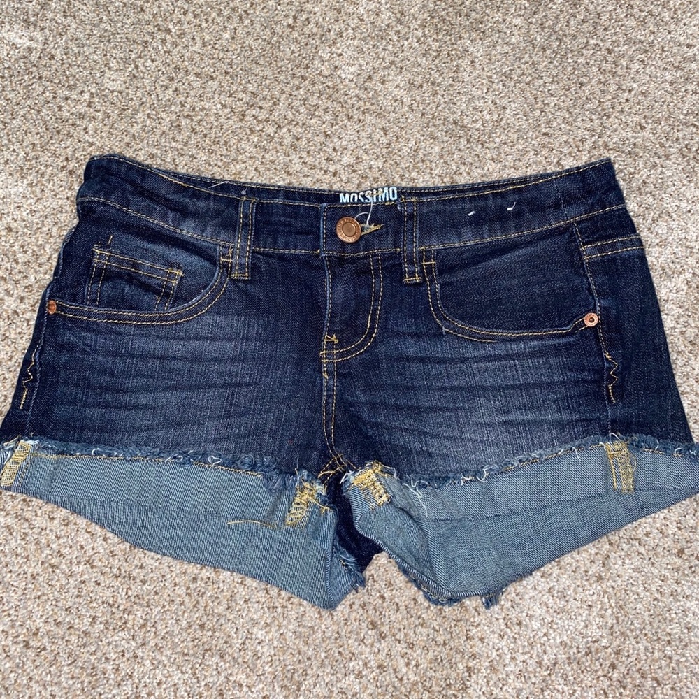 dark wash jean shorts